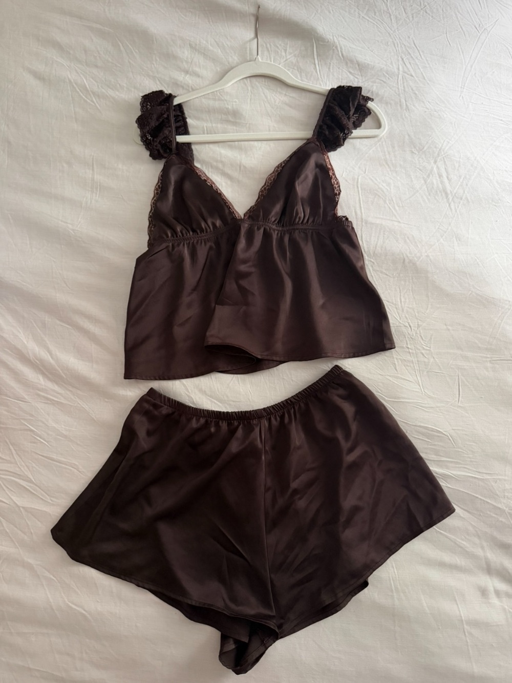 Silky Lace-Trim Sleep Set